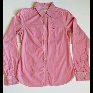 American Eagle Pink button down blouse